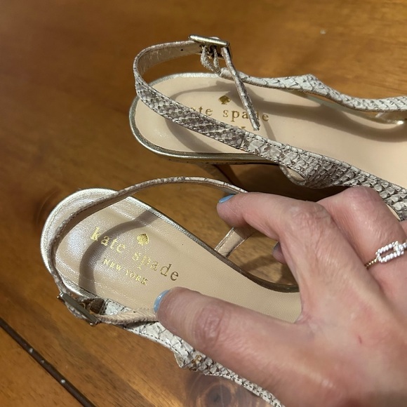 Kate Spade Snakeskin Slingback Heels - Picture 13 of 13